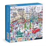 Puzzle con effetto lamina Natale a Parigi – Michael Storrings (Galison, 1000 pezzi)