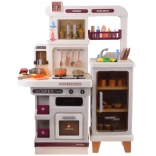 cucina giocattolo interattiva beige con effetti di luce, suono e vapore