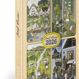 Agenda settimanale magnetica Josef Lada 2026, 11 x 16 cm