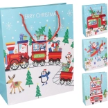 Borsa regalo natalizia M 26 × 32 × 10 cm