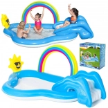Piscina per bambini colorata con arcobaleno e sole