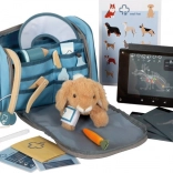 small foot coniglietto di peluche con set da veterinario