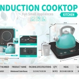 Piastra a induzione interattiva per bambini con teiera e tazzina