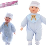 Bambolotto maschietto con suoni 40 cm con corpo morbido