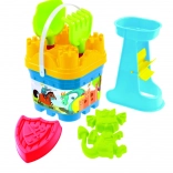 Set di sabbia con castello e mulino ad acqua