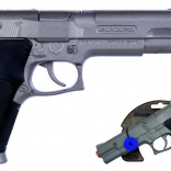 Pistola della polizia in metallo argento opaco 8 colpi