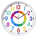 Orologio da parete educativo colorato per bambini 25 cm