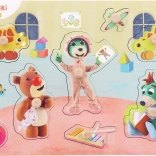 Puzzle in legno ad incastro Bobaski i Miś – 8 pezzi