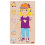 Puzzle in legno Goki corpo umano ragazza