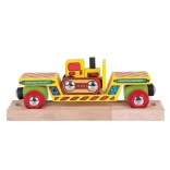 Bigjigs Rail carro merci con bulldozer e 2 binari