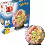 Puzzle 3D sfera POKÉMON – 72 pezzi su base