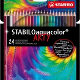 Set di pastelli acquerellabili Stabilo Aquacolor Arty 24 pz