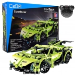 Set di costruzione CADA auto sportiva RC 32 cm, verde, 453 pezzi