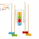 Croquet in legno colorato per bambini in scatola