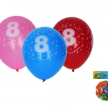 Palloncini 30 cm con numero 8 – set da 5 pz
