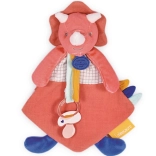 Set regalo Doudou - giocattolo con attacco ciuccio dinosauro rosa