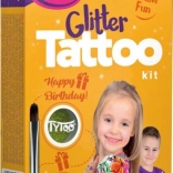 TyToo tatuaggi glitter Happy Birthday – set di stencil per feste