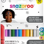 Snazaroo set di colori per viso e corpo in stick 12 pz