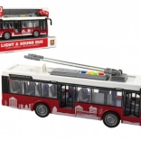 Autobus urbano con luci e suoni 1:16, a inerzia, 28 cm