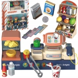 Woopie supermercato per bambini con scanner e cassa, 42 pezzi