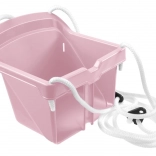 Altalena per bambini in plastica con barriera di sicurezza, rosa