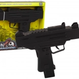 Pistola giocattolo nera con suoni e vibrazioni