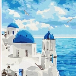 NORIMPEX pittura diamantata nuvole sopra Santorini 30 × 40 cm