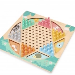 Gioco da tavolo in legno, bifacciale – HALAMA e Scale e Serpenti