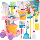 Set per le pulizie su carrello con secchio per bambini