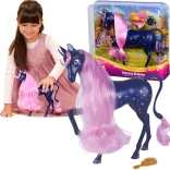 Mia and Me figurina unicorno stellare con stelle luminose + accessori