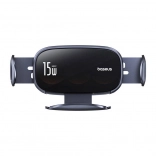 Supporto auto con ricarica wireless BASEUS LightChaser 15W (nero)