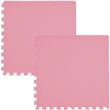 Tappetino in schiuma HUMBI 120 × 60 cm, puzzle impermeabile, rosa, 2 pezzi