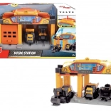 Dickie Toys Volvo stazione di costruzione con veicoli e gru girevole