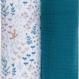 Pannolini mussola 2 pezzi Turchese