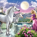 Puzzle 120 pezzi – principessa e i suoi unicorni