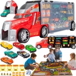 Camion con automobiline, set da 23 pezzi