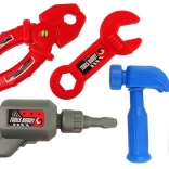 Grande officina per bambini con banco da lavoro e accessori