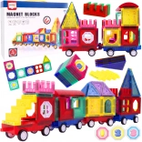 Set di costruzione magnetico 3D treno, 72 pezzi