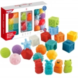 Woopie Baby cubi sensoriali con fischietto – imparare a contare, 20 pezzi