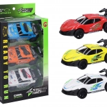 Set di macchinine in metallo 11 cm – 3 pz, a retrocarica