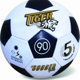 Pallone da calcio in pelle, misura 5, bianco-nero