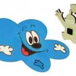 Magnete decorativo in legno nuvoletta