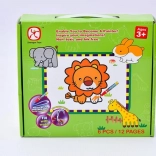Puzzle a incastro Animali e pittura ad acqua