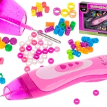 Set di intrecciatura rosa per perline