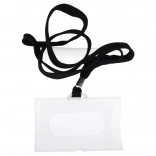 Portanome da collo con cordoncino 45 cm – nero o blu scuro