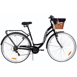 bicicletta urbana 28" 6 velocità nera