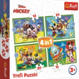 Puzzle 4 in 1 MICKEY E AMICI