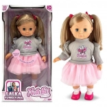 Bambola Natalia con golfino grigio, parla ceco, 39 cm