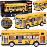 Autobus urbano giallo con luci, suoni e porte apribili