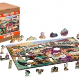 Puzzle in legno WOODEN CITY Carnevale di Venezia 2in1, 300 pezzi